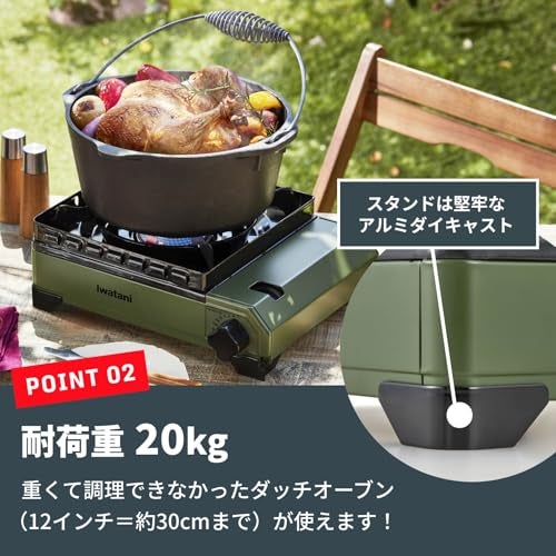 Iwatani CB-ODX-1-OL Cassette Stove, Tough Maru, Olive - Image 4
