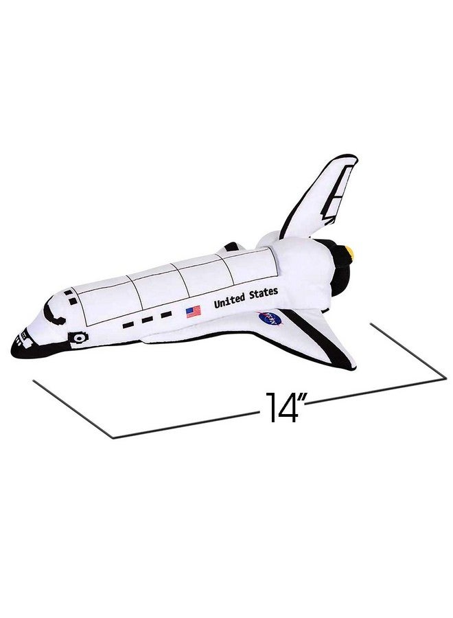ArtCreativity Stuffed Space Shuttle - 14" Soft Cuddly Astronaut Toy for Kids, Easter Basket Stuffer, Birthday Gift - Image 3