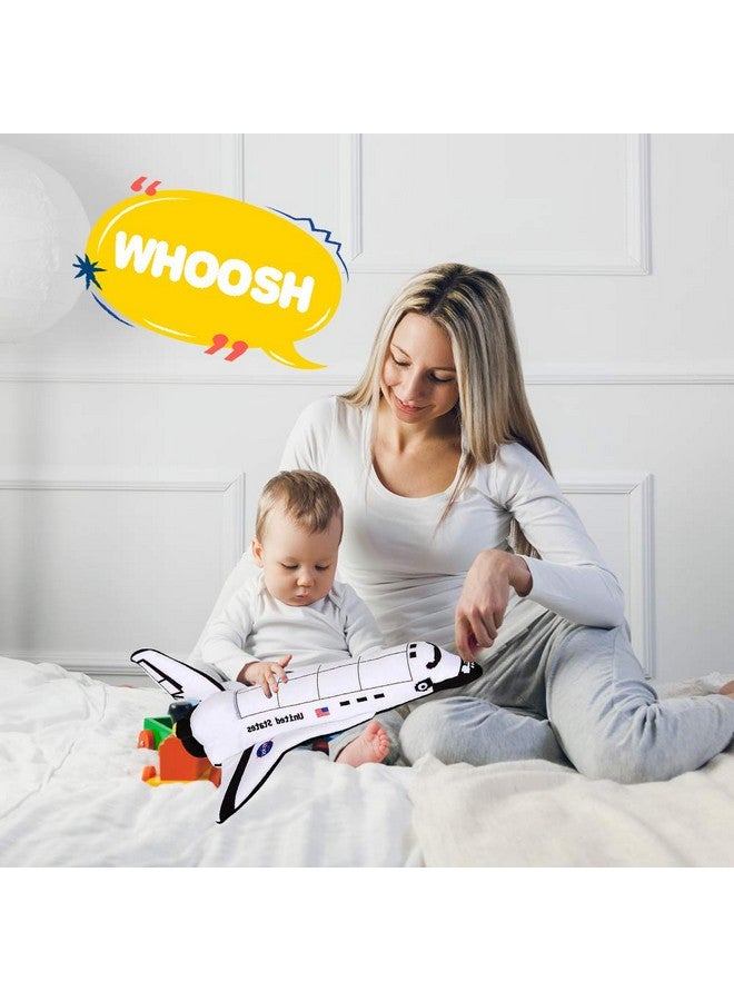 ArtCreativity Stuffed Space Shuttle - 14" Soft Cuddly Astronaut Toy for Kids, Easter Basket Stuffer, Birthday Gift - Image 5