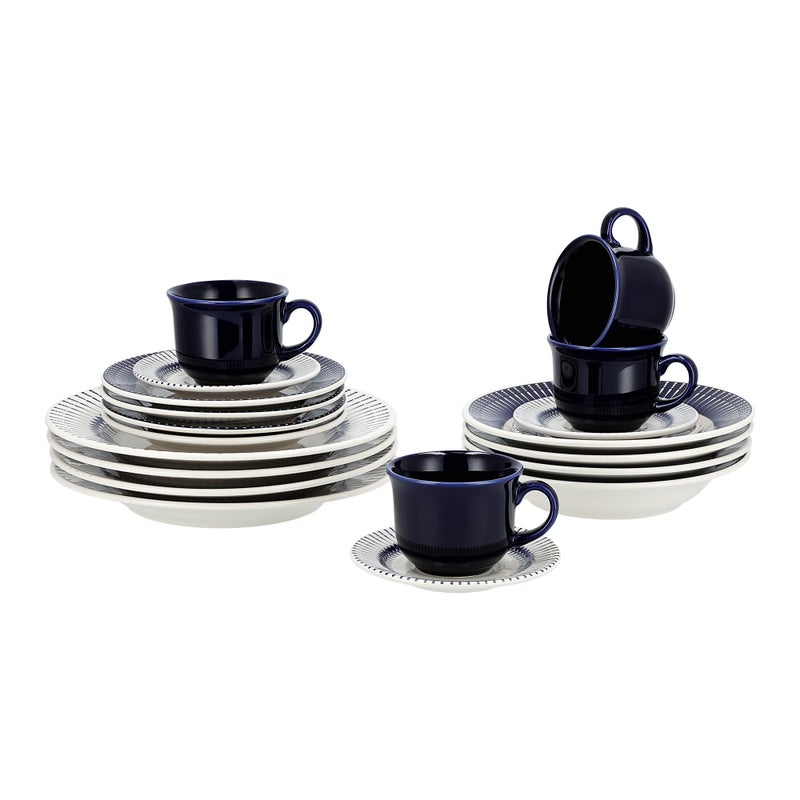 لا ميسا أكسفورد طقم عشاء بورسلان أزرق 20 قطعة - Image 3