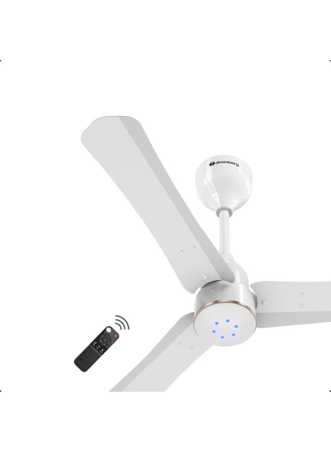 atomberg Renesa Halo Smart 900mm BLDC Ceiling Fan with IoT & Remote | BEE 5 star | High Air Delivery | Low noise operation | LED Speed Indicator | Sleek Design | 3 Year Warranty|White-Gold Ring - Image 4