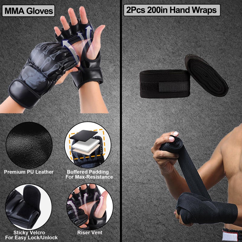 CHICBAKE Punching Bag for Adults,Heavy Boxing Bag Set,4ft/120cm, (8-in-1) Boxing Training Equipment Set for MMA Kickboxing Boxing Karate Home Gym Training(Unfilled) - Image 5