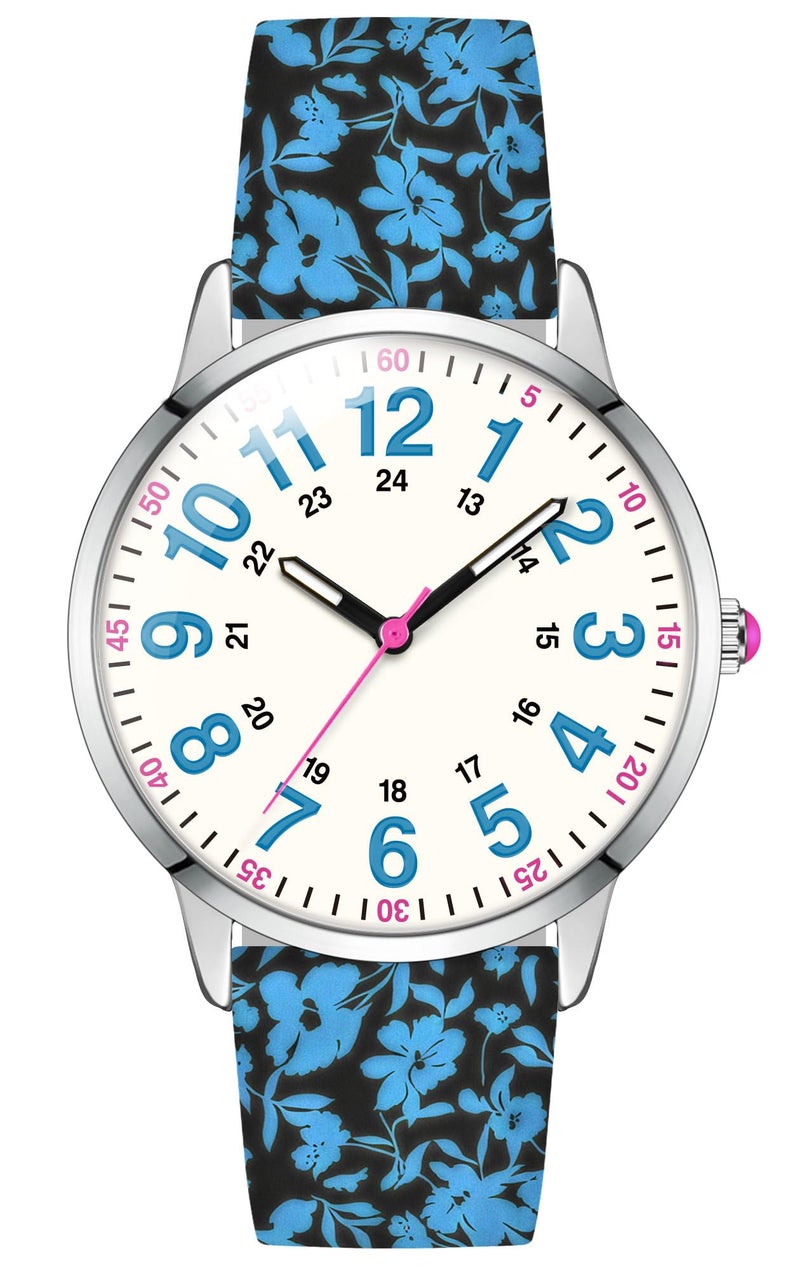 Asan Ge Black Blue Womens Silicone Watch Large Dial Fashionable Waterproof Wrist Watch Easy to Read Multiple Colors Available Suitable for Casual Outdoors - Image 2