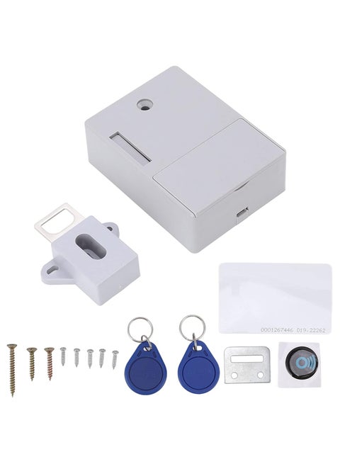 Electronic Cabinet Lock Kit - Hidden DIY Furniture Lock with 2 Unlocking Modes, High Security for Wooden Cabinets, Drawers, and Cupboards, Includes Management Card & Access Cards