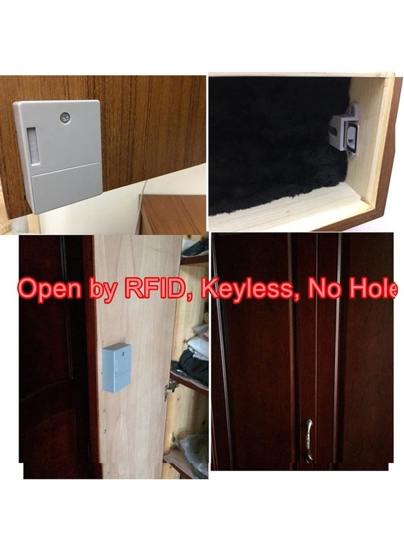 Electronic Cabinet Lock Kit - Hidden DIY Furniture Lock with 2 Unlocking Modes, High Security for Wooden Cabinets, Drawers, and Cupboards, Includes Management Card & Access Cards - Image 3