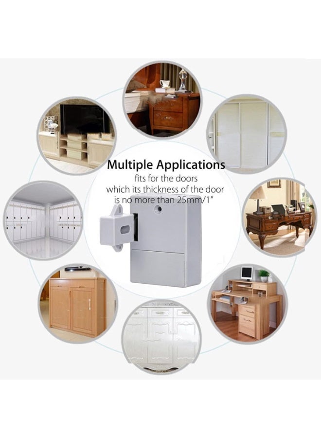 Electronic Cabinet Lock Kit - Hidden DIY Furniture Lock with 2 Unlocking Modes, High Security for Wooden Cabinets, Drawers, and Cupboards, Includes Management Card & Access Cards - Image 5