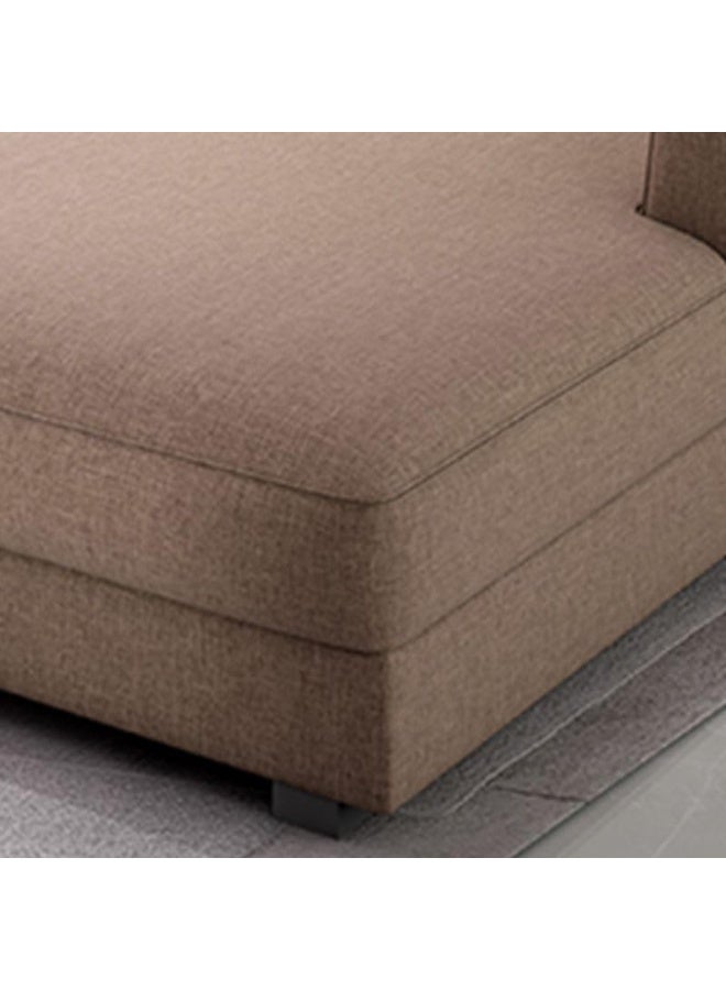 Poppins Home Modern L-Shaped Living Room Sofa with Chaise and Concealed Support (Coffee Brown, LEFT BED)  - Image 5