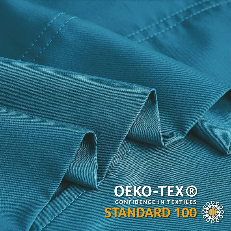 BEDELITE KSA market compliant quality Pillow Cases Queen Size Set of 2, Rayon Derived from Bamboo, Cooling Pillow Cases for Hot Sleepers & Night Sweats, Breathable and Silky Soft Envelope Pillowcases(Teal, 20"x30") Easy hand assemble compatible - Image 5