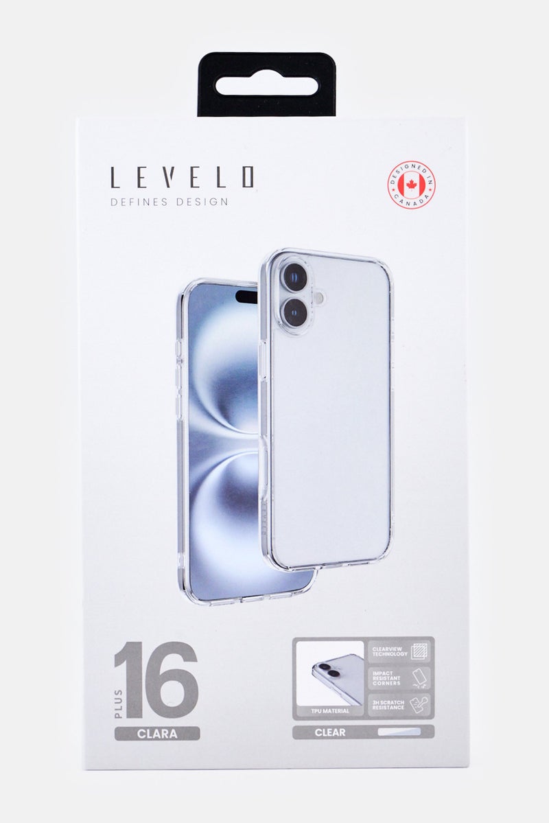 LEVELO iPhone 16 Plus Clara Phone Case, Clear - Image 2