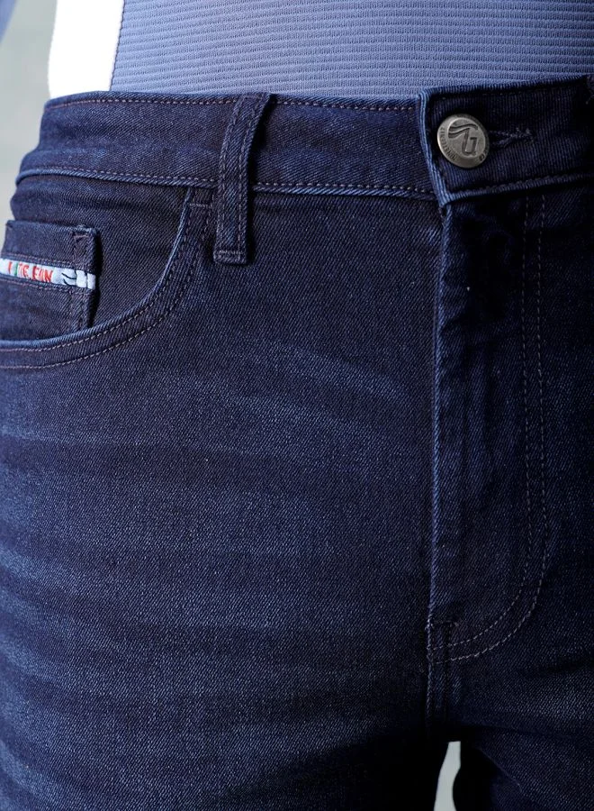 The Indian Garage Co  Men Slim Fit Solid Mid-Rise Stretchable Jeans for Men | Best Price UAE
