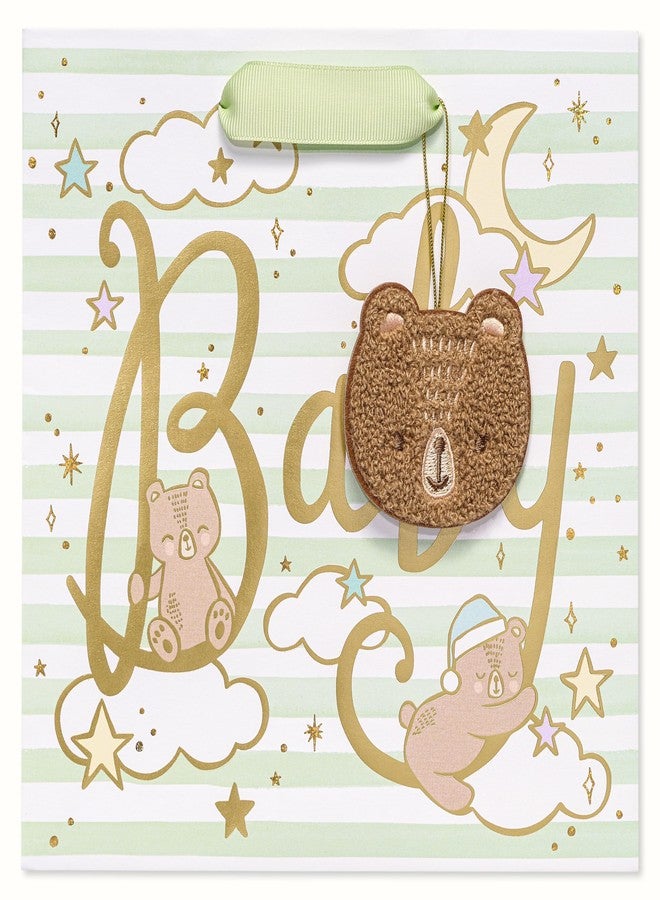 Papyrus 8.5" Medium Gift Bag (Celestial Baby Bears for Baby Showers and All Occasions (1 Bag - Image 2