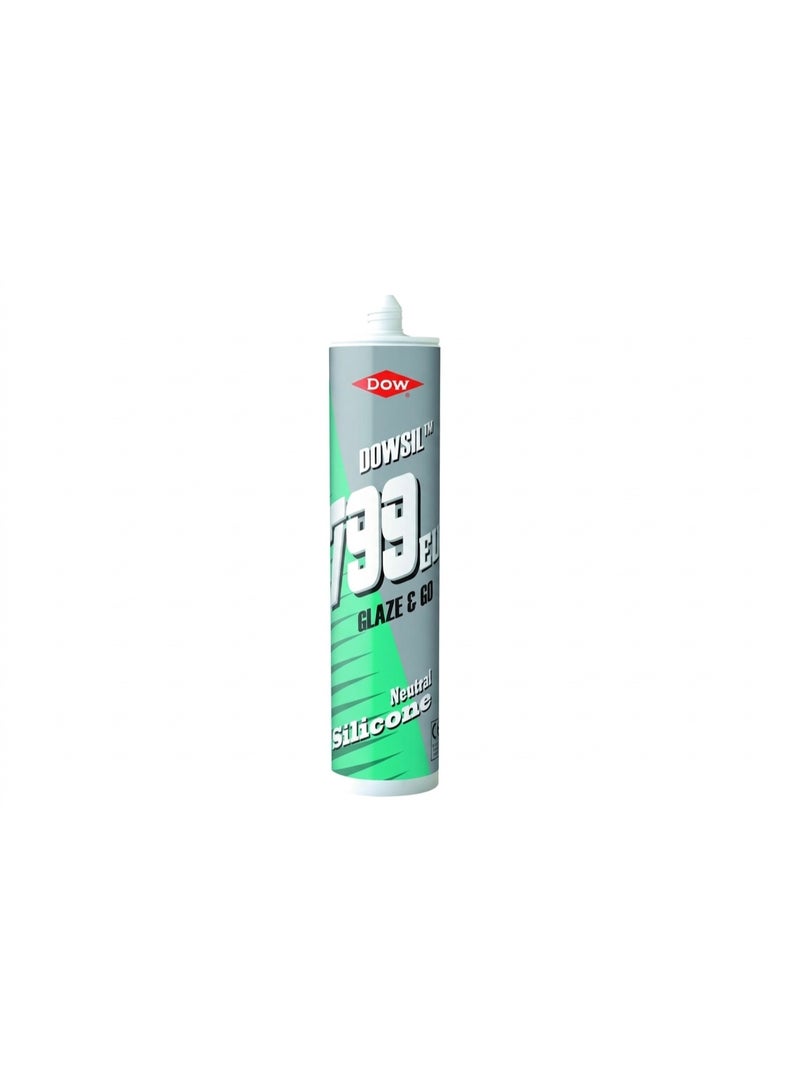 Dowsil 799 Glaze & Go Silicone Sealant Clear 310ml – High-Performance, Weatherproof & Easy Application - Image 1