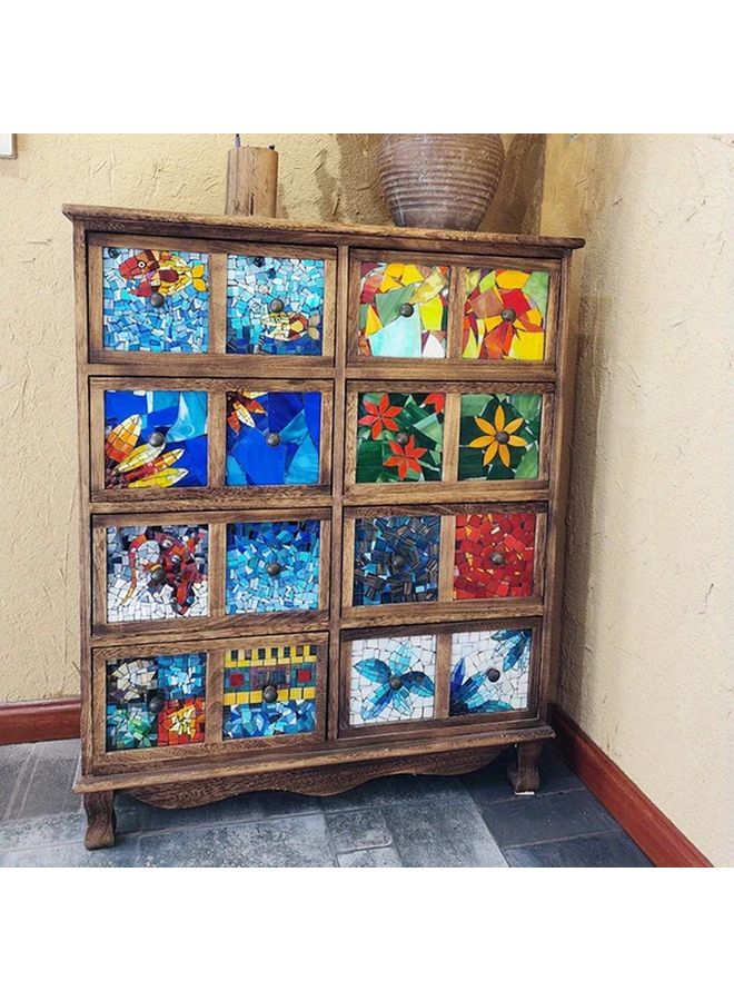 1kg Irregular Shaped Glass Mosaic Fragments Mixed Color DIY Craft Handmade Accessories - Image 5