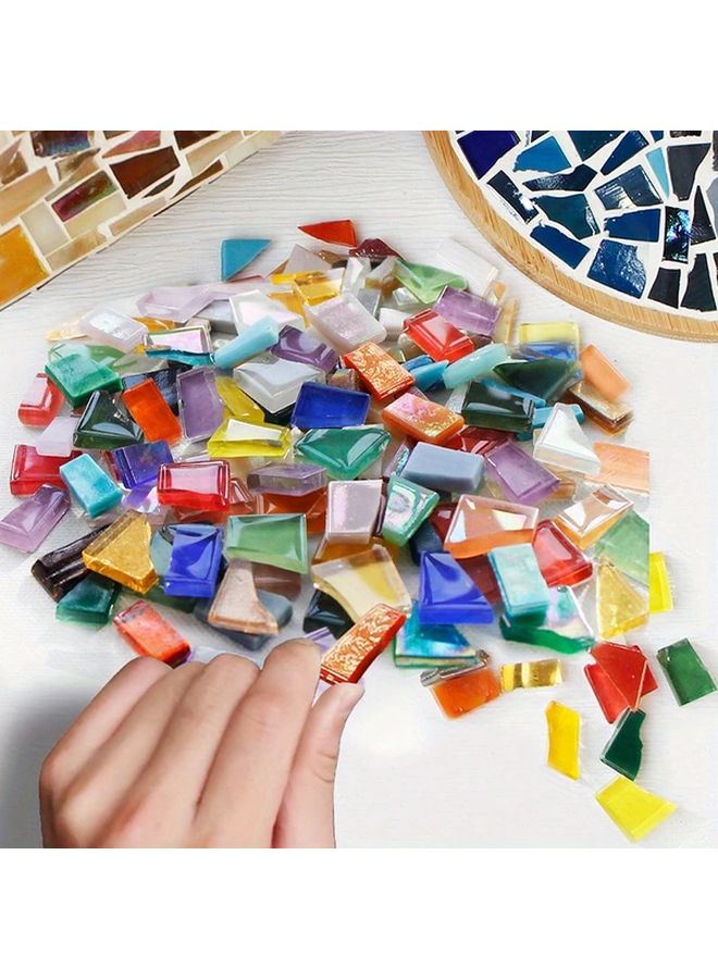 1kg Irregular Shaped Glass Mosaic Fragments Mixed Color DIY Craft Handmade Accessories - Image 1