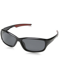 (Safilo Group) Boys' P0425S Polarized Rectangular Sunglasses Shiny Black 55 Mm