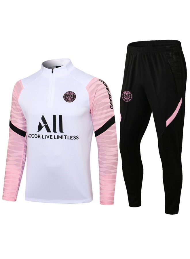 Paris White Powder Sleeves Football Jersey - Image 1