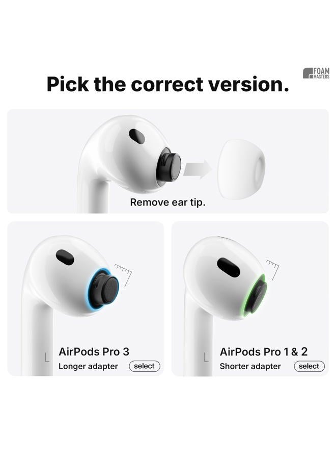 AutoLine Pro Foam Masters Memory Foam Earplugs for AirPods Pro 1st & 2nd Generation 3 Pairs Version 6.0 Comfortable Safe Enhanced Noise Cancelling Replacement Earplugs Orange M - Image 2