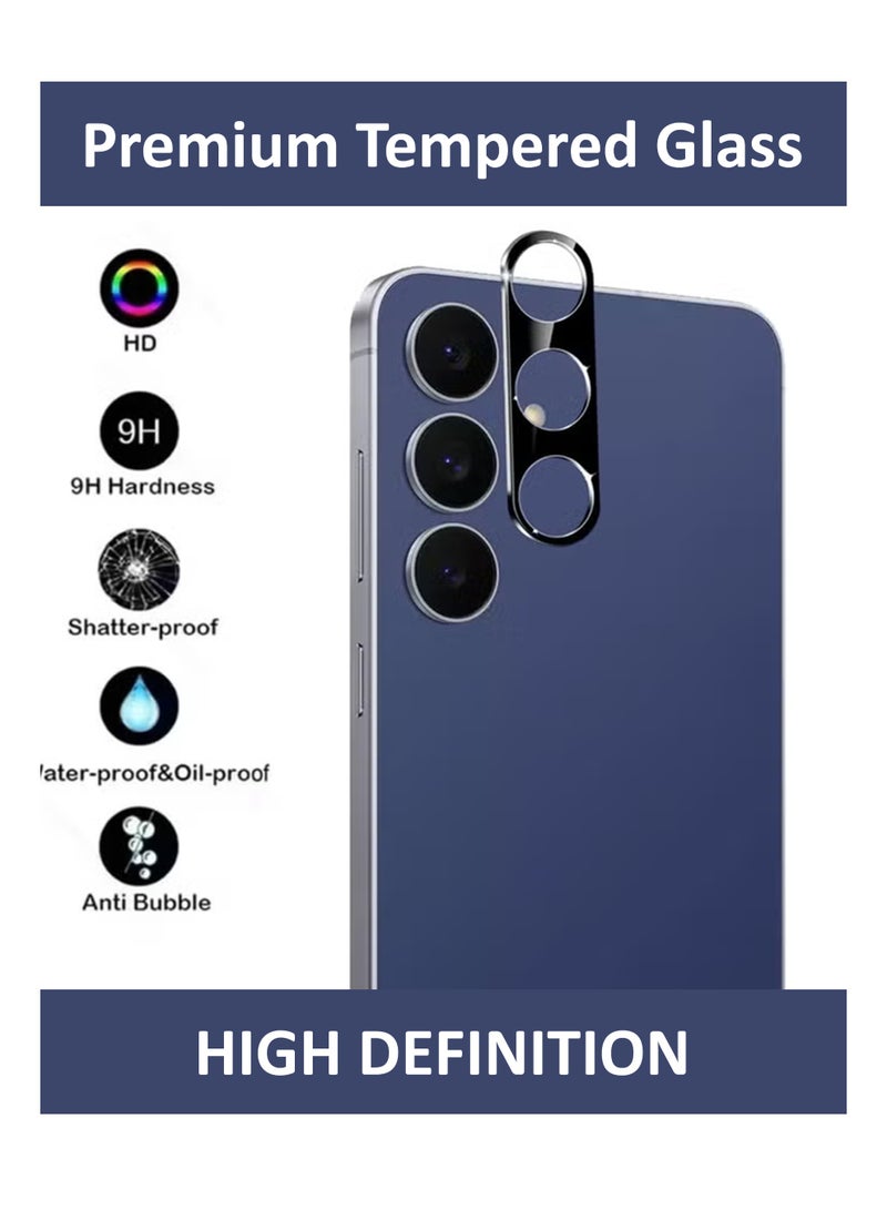 REWO For Samsung Galaxy S25 FE - Black Single Camera Lens Protector, Scratch-Resistant HD Clarity Ultra-Thin 9H Tempered Glass with Alloy Metal & Best Camera Protection - - Image 2