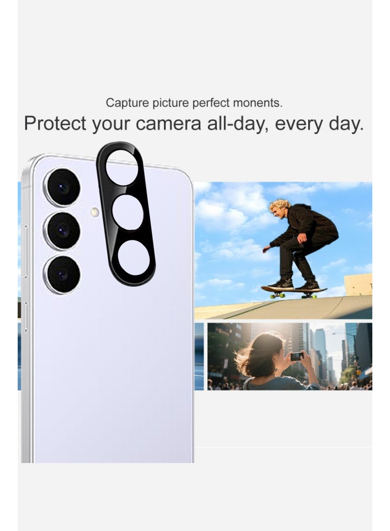 REWO For Samsung Galaxy S25 FE - Black Single Camera Lens Protector, Scratch-Resistant HD Clarity Ultra-Thin 9H Tempered Glass with Alloy Metal & Best Camera Protection - - Image 3