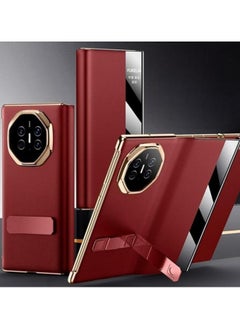 OCTOBER Leather case for Huawei Mate XT 【with hidden stand】 【Smart window】 【Automatic wake up/Sleep】 Huawei Mate XT seismic fall cover 