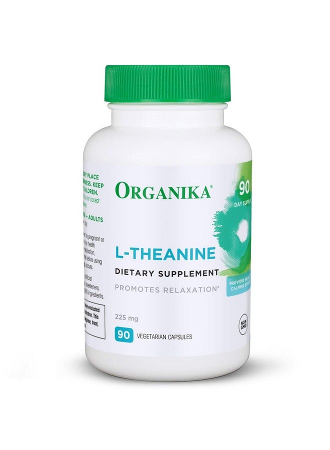 Organika L-Theanine Supplement 225 mg - 90 Capsules: 90 Day Supply of Clean Bioavailable L Theanine for Relaxation, Balance, and Calm - Easy-to-Swallow Single Capsule Servings - Image 1