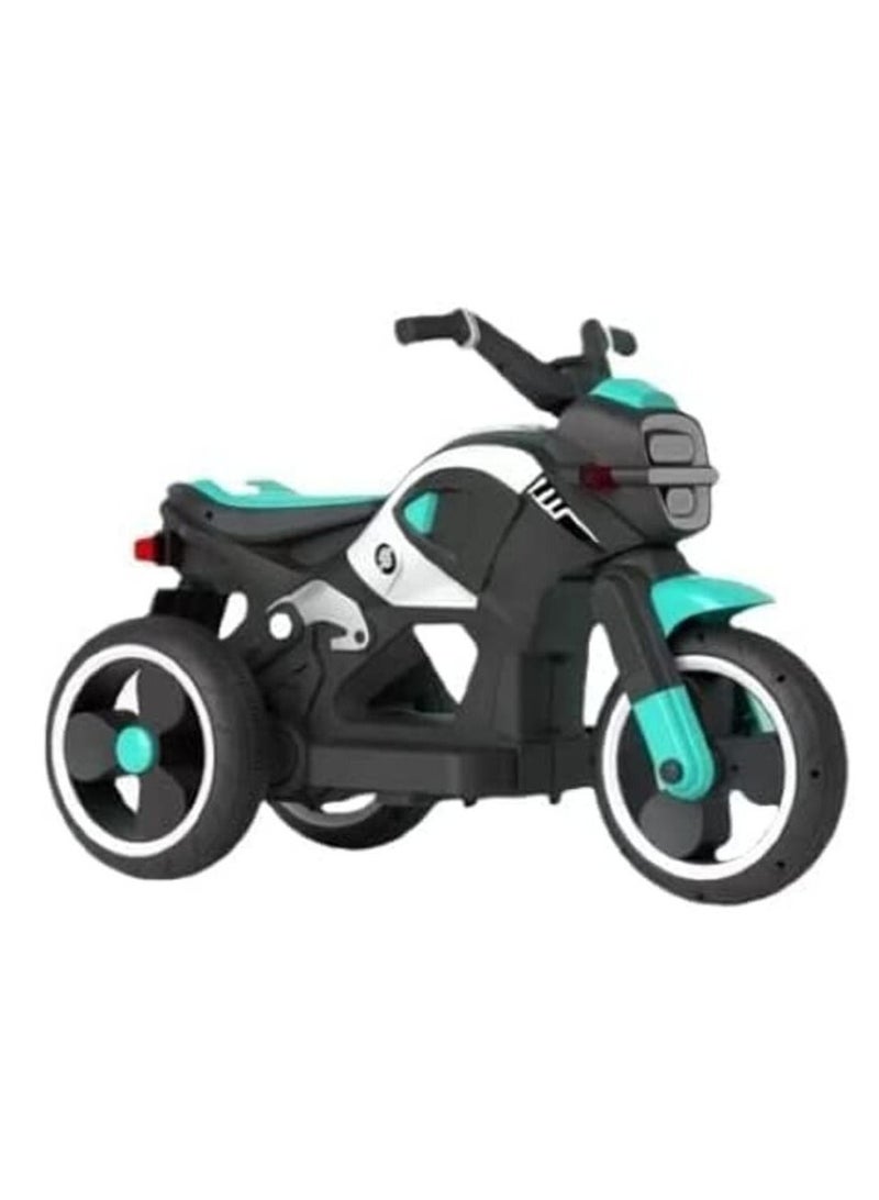 NTECH New Model Children Ride on Toy With Music Light 3 Wheels Rechargeable Battery Car Baby Motorbike 2-7year Boy & Girl Can Sit In Toy Car Scooter Kids Electric Motorcycle, color Green - Image 1