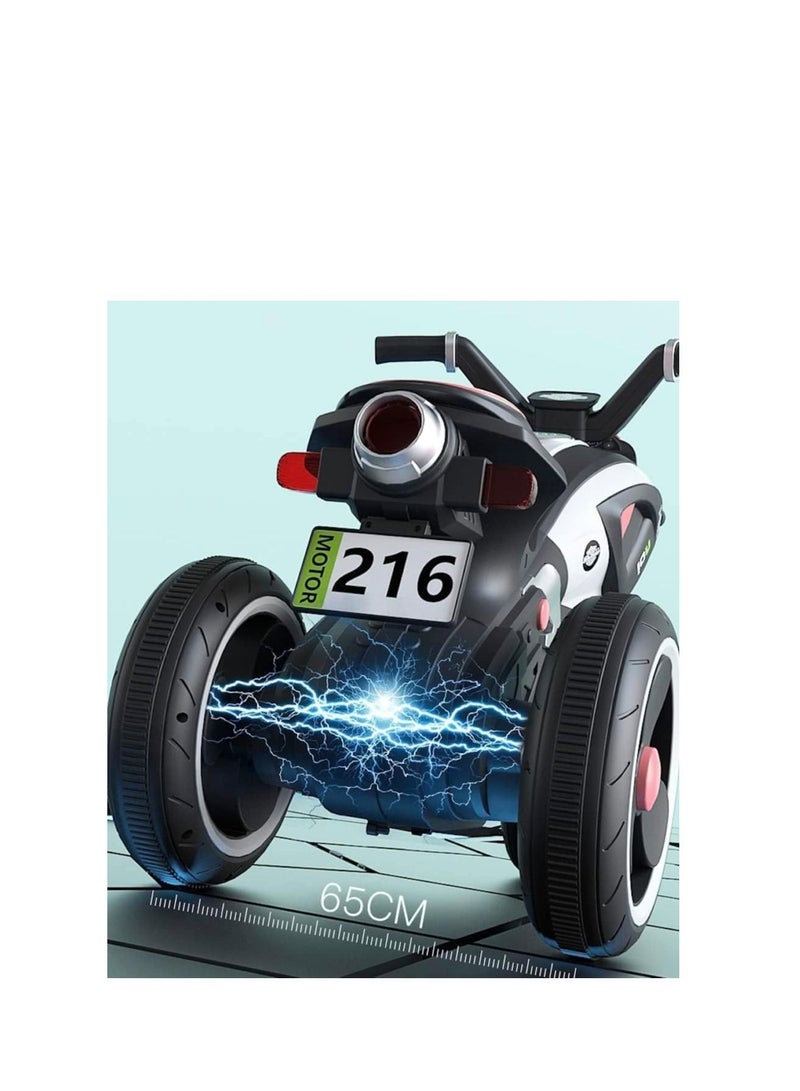 NTECH New Model Children Ride on Toy With Music Light 3 Wheels Rechargeable Battery Car Baby Motorbike 2-7year Boy & Girl Can Sit In Toy Car Scooter Kids Electric Motorcycle, color Green - Image 5