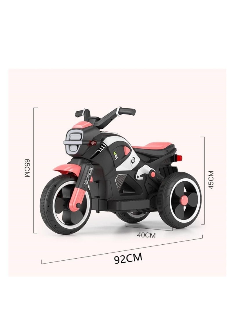 NTECH New Model Children Ride on Toy With Music Light 3 Wheels Rechargeable Battery Car Baby Motorbike 2-7year Boy & Girl Can Sit In Toy Car Scooter Kids Electric Motorcycle, color Green - Image 2