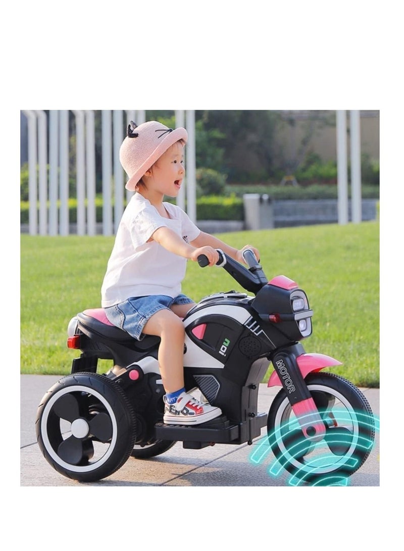 NTECH New Model Children Ride on Toy With Music Light 3 Wheels Rechargeable Battery Car Baby Motorbike 2-7year Boy & Girl Can Sit In Toy Car Scooter Kids Electric Motorcycle, color Green - Image 3