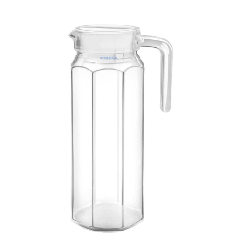 SYANKA Premium Water and Juice Glass Jug Pitcher with lid, 1-Pcs, 1.1-Liter, Hot Cold Water Pitcher Water Jug, Iced Tea, Milk and Juice Beverage Carafe, Lemon Jug. - Image 2