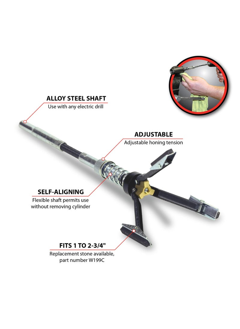 Performance Tool Performance Tool W193C Professional Brake Cylinder Hone 3/4-Inch to 2 3/4-Inch, Black/Silver  - Image 3