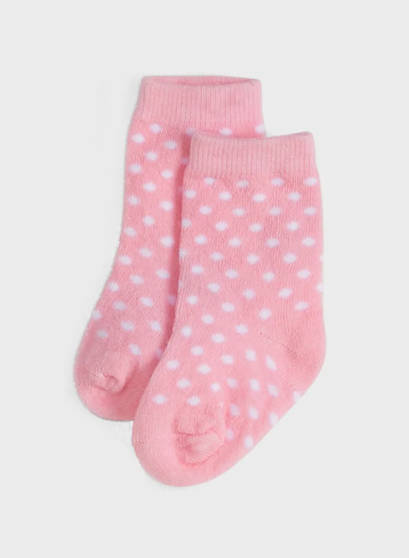 lily and jack Infant Cat Print Bodysuit & Trouser Set With Socks