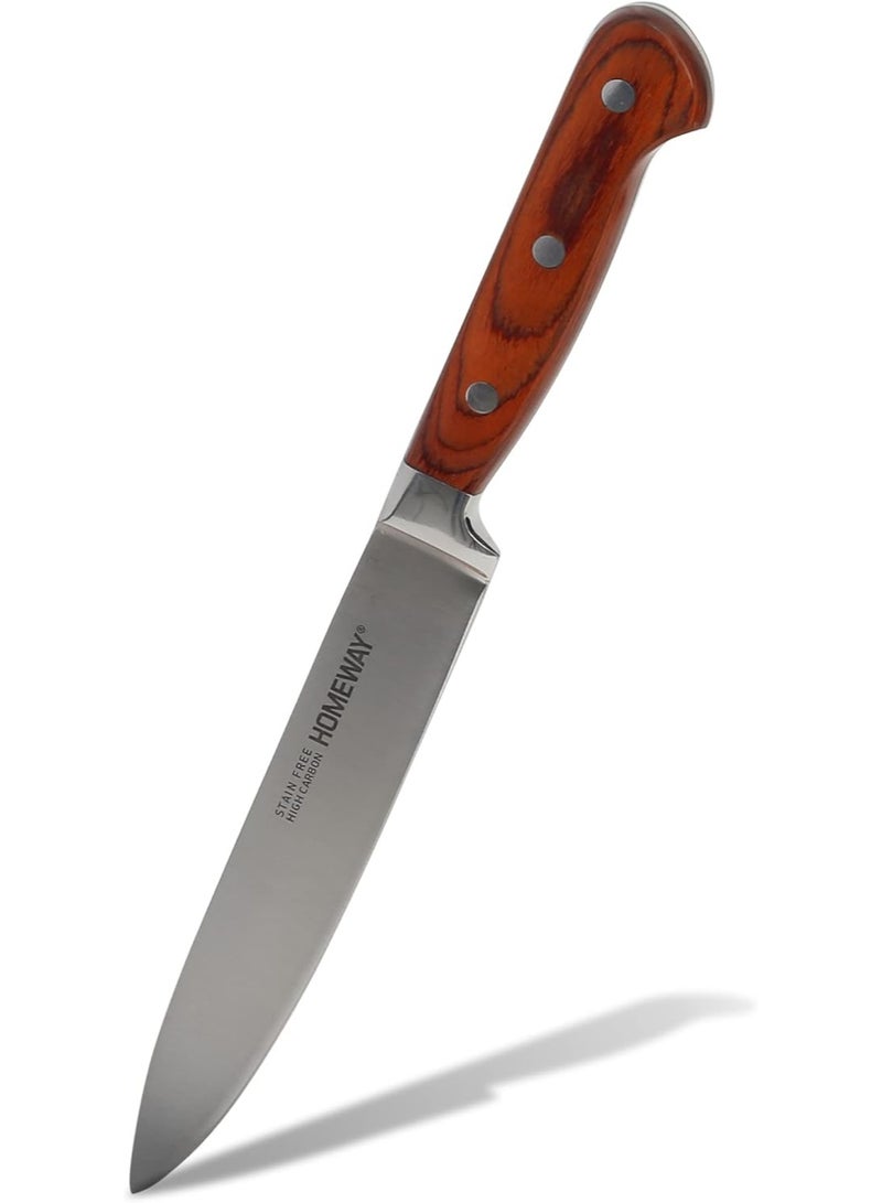 هومواي هوم واي - سكين متعدد الاستخدامات من الفولاذ المقاوم للصدأ عالي الكربون مقاس 7 بوصات لتقطيع الفواكه والخضراوات - HW3513 - Image 2