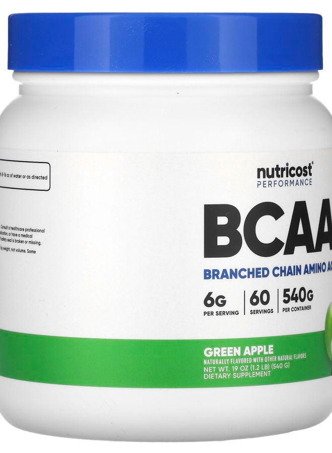 Nutricost Performance BCAA Green Apple 1.2 lb (540 g) - Image 2
