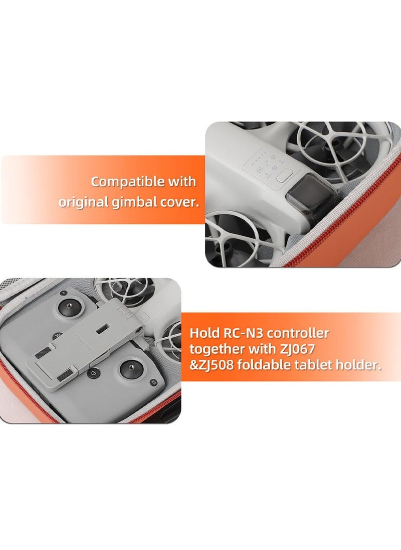 Generic Carrying Case For DJI NEO Porable Travel Storage Bag for DJI NEO Drone Aceessories (for DJI NEO Fly More Combo -Orange)  - Image 5