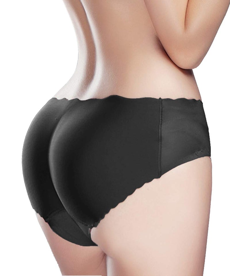Sliot Women Butt Pads Enhancer Panties Padded Hip Underwear Shapewear Butts Lifter Lift Panty Seamless Fake Padding Briefs (Black, M) - Image 2