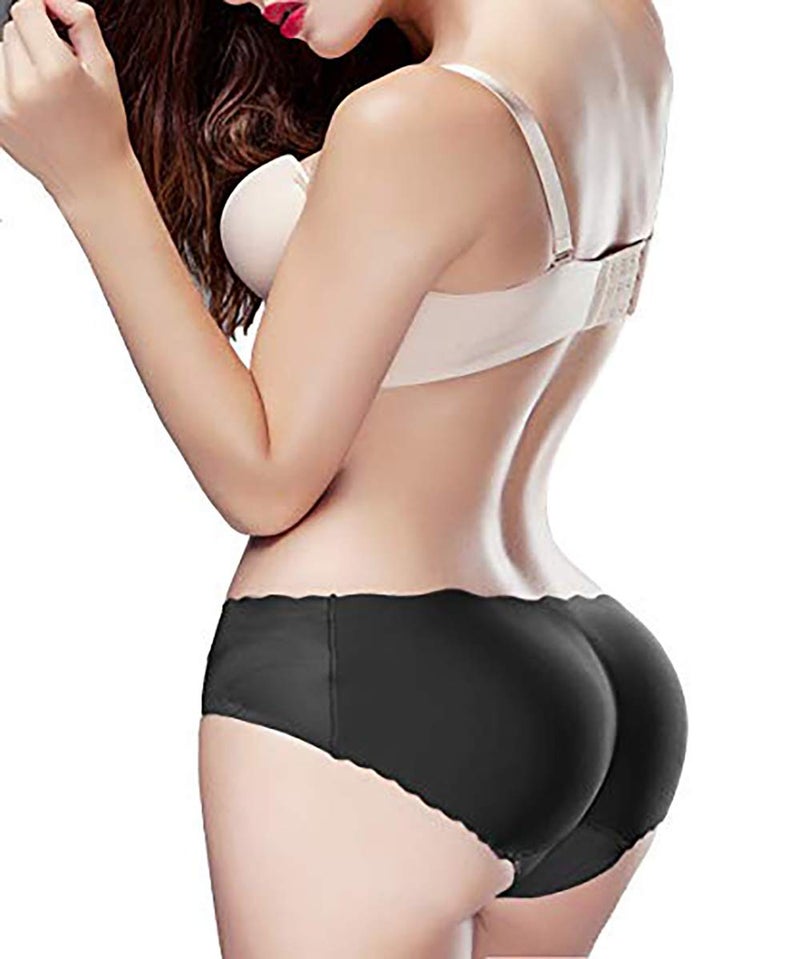 Sliot Women Butt Pads Enhancer Panties Padded Hip Underwear Shapewear Butts Lifter Lift Panty Seamless Fake Padding Briefs (Black, M) - Image 1