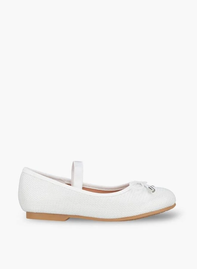 جونيورز Girls Textured Ballerina With Bow Accent