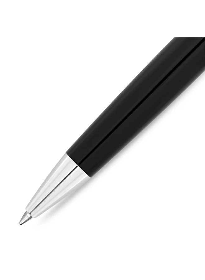 بوليس Gabriola Black Pen and Cufflinks Set Box Men's