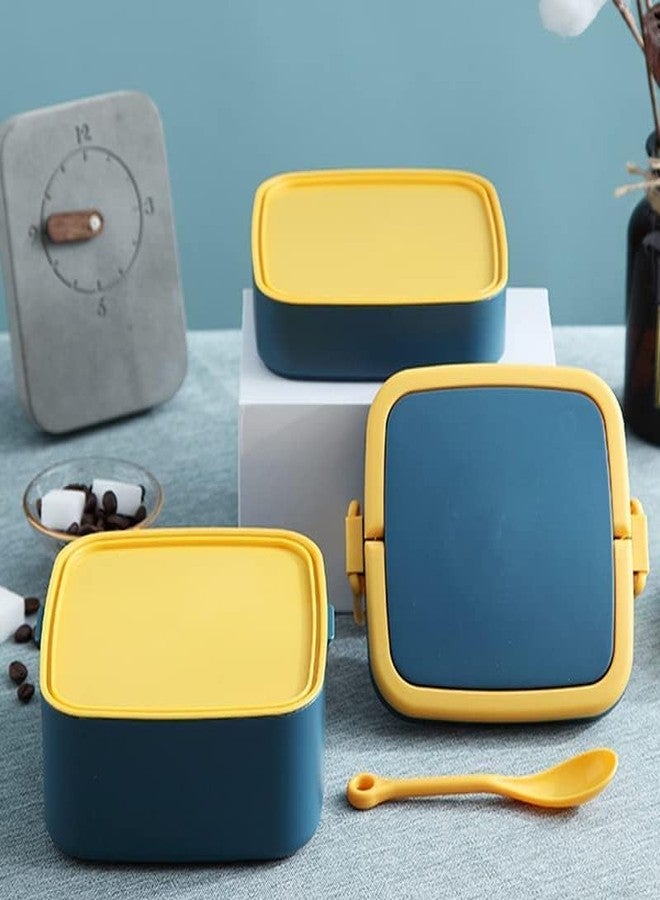 INKIES Double-Layer Bento Square Lunch Box - 2 Tiffin with Handle & Push Lock, - Image 5