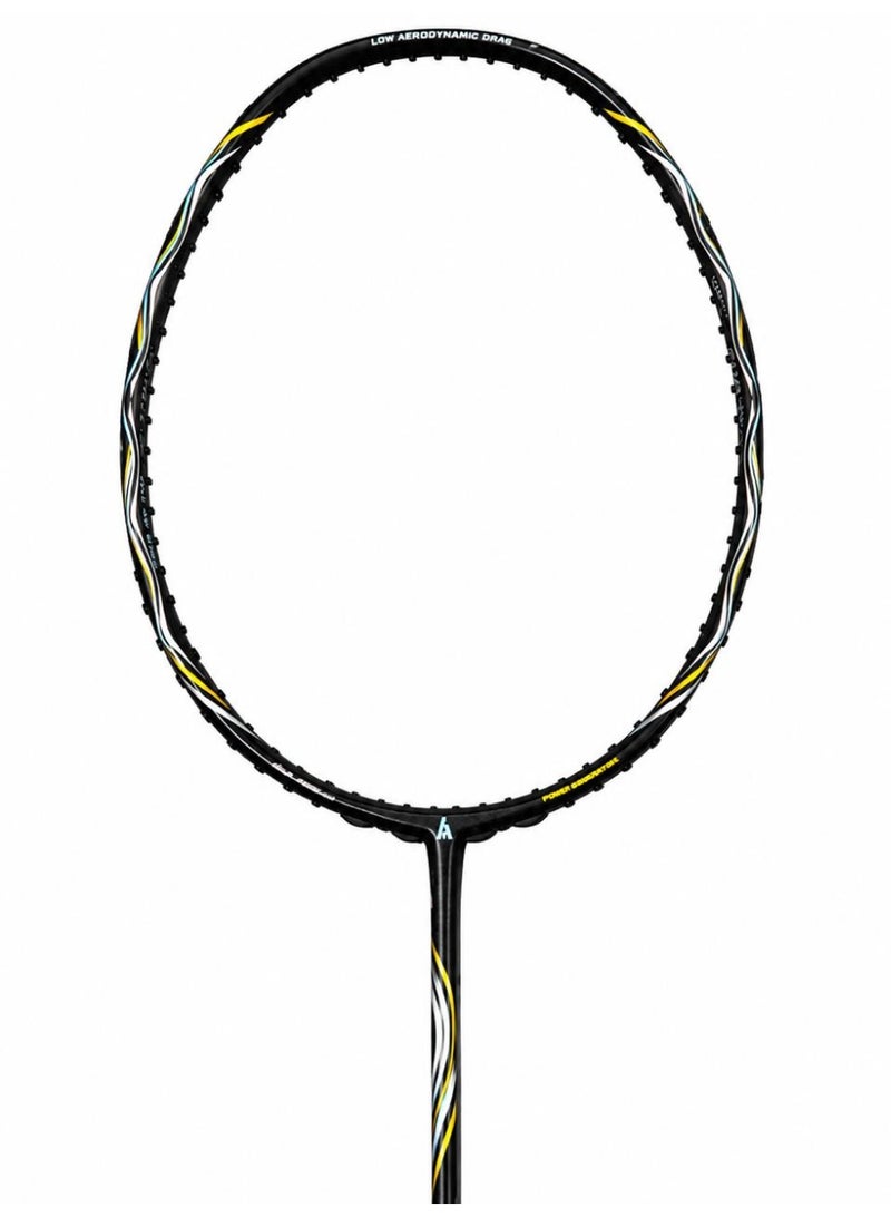 Ashaway Phantom Helix Badminton Racket | 85g | Head Heavy | Medium-Stiff Flex | Graphite Frame | Black/Gold - Image 2