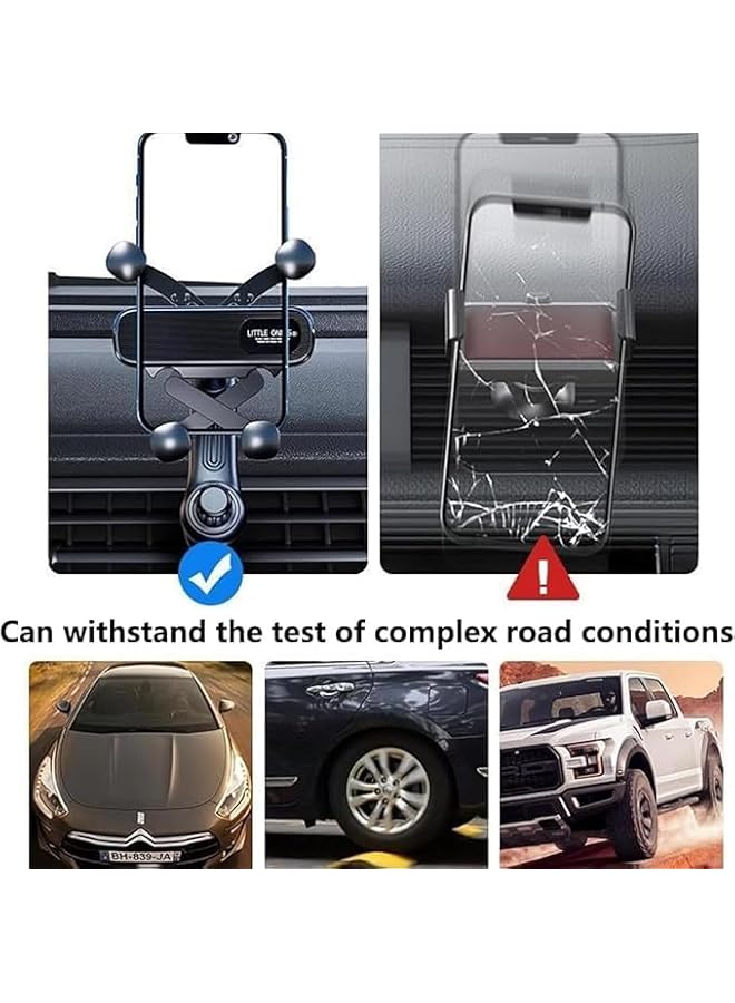 S-TOP 360° Rotation Car Phone Holder with Metal Hook Clip – Cradle Air Vent Mount, Adjustable Swing Arm, Hands-Free Universal Phone Holder for iPhone & Samsung – Never Blocks Vent - Image 2