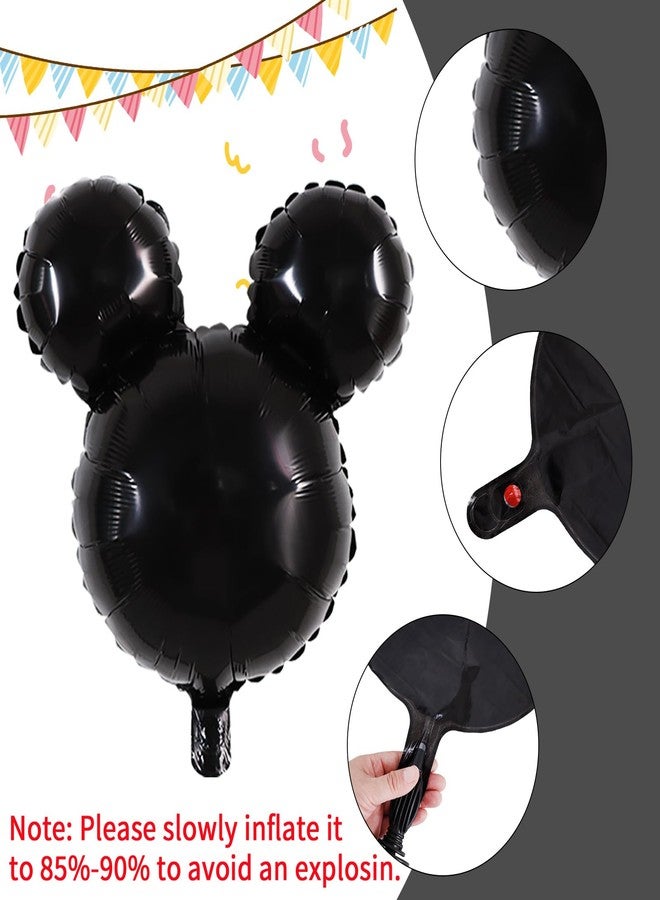 Vuzvuv 12pcs 24 Inches Mouse Head Foil Balloons, Pink Mouse Shaped Balloon for Birthday Party, Baby Shower,Theme Party Decoration,Graduation Party Supplies - Image 2