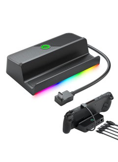 Excefore Docking Station for Steam Deck with LED Light, 5-in-1 Steam Dock with Gigabit Ethernet, HDMI 2.0 4K@60Hz, 2 USB-A 3.1, 100W Full Speed Charging Port, Dock for Steam Deck Accessories  - Image 1