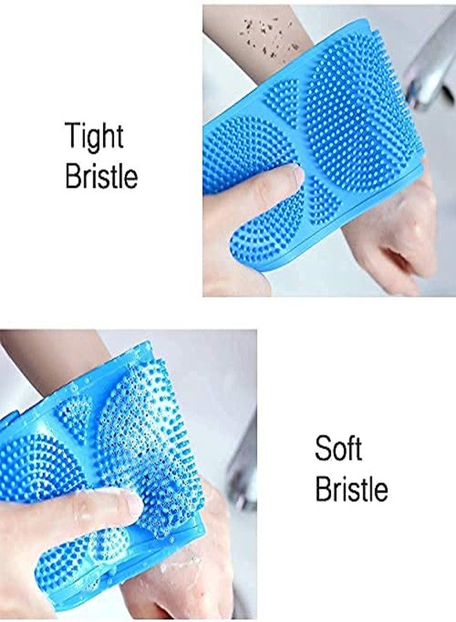 Geocell Silicone Bath Body Brush, Exfoliating Long Silicone Body Back Scrubber, Bath & Body Brushes, Shower Brush, Double-sided Brush (Multi Color_Free Size) - Image 3