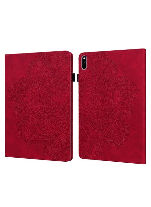 Case For Huawei MatePad 10.4 Peacock Embossed Pattern TPU + PU Horizontal Flip Leather Case with Holder & Card Slots & Wallet & Sleep / Wake-up Function