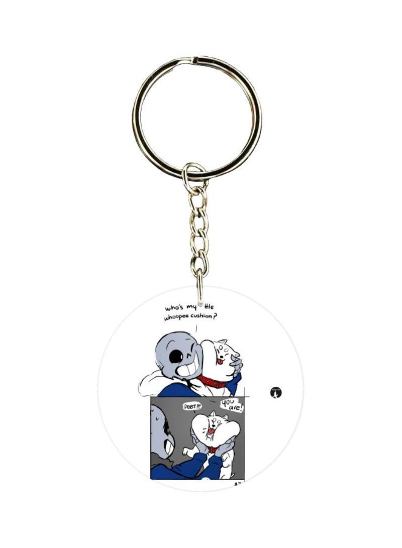 Cartoon Themed Single Sided Keychain
