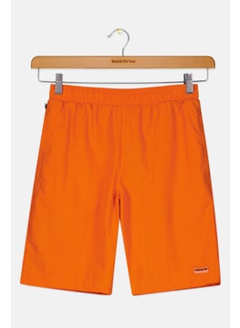 adidas Originals Kids Boy Embroidered Outdoor Short, Orange  - Image 1