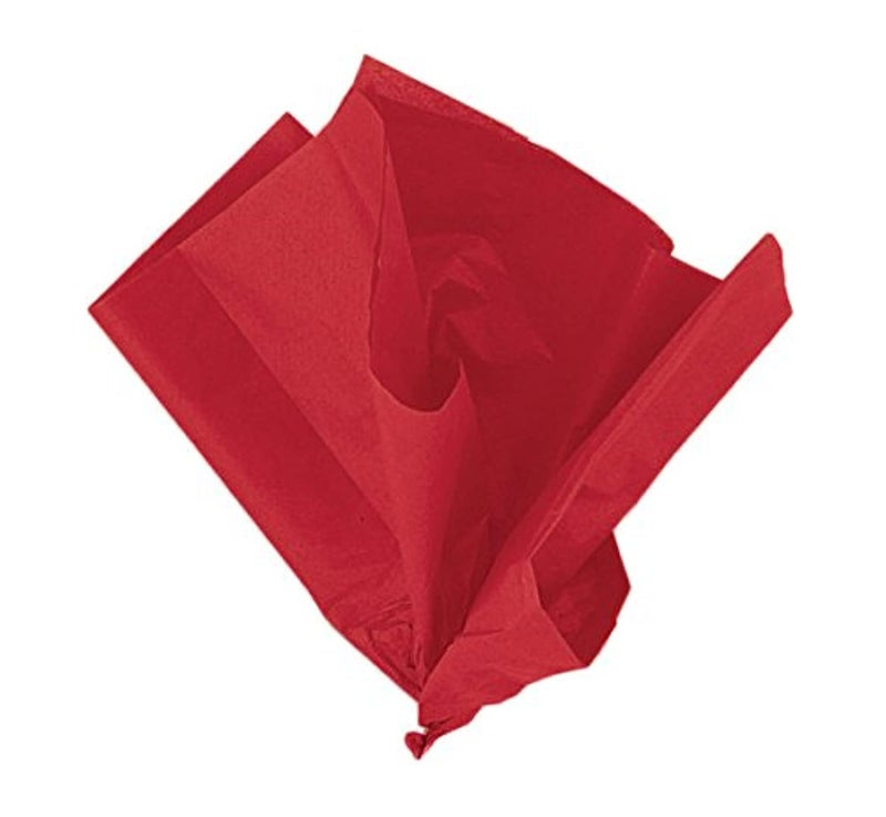 Unique Party Solid Red Tissue Sheets 20 x 26 10 Count Perfect Colorful Gift Wrapping Craft Supplies - Image 2