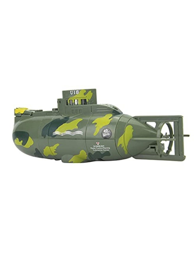 Remote Control Submarine, Mini RC Submarine for Pools Mini Simulation Toy Remote Control 6 Channel Submarine Toy Model Professional Under Water Ship for Above 8 Years Old (Green)  - Image 2